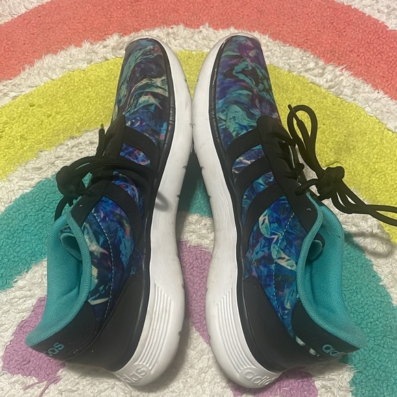 Adidas Womens Neo Lite Racer Running Shoes F99093 Blue Purple Black Size 8 1/2 - Picture 4 of 7